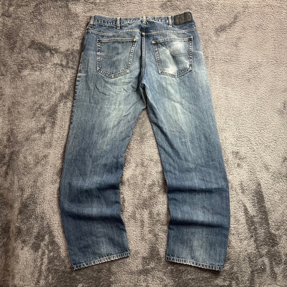 Calvin Klein Jeans Mens 36 Straight Cut Medium Wash Blue Denim Pants Cotton